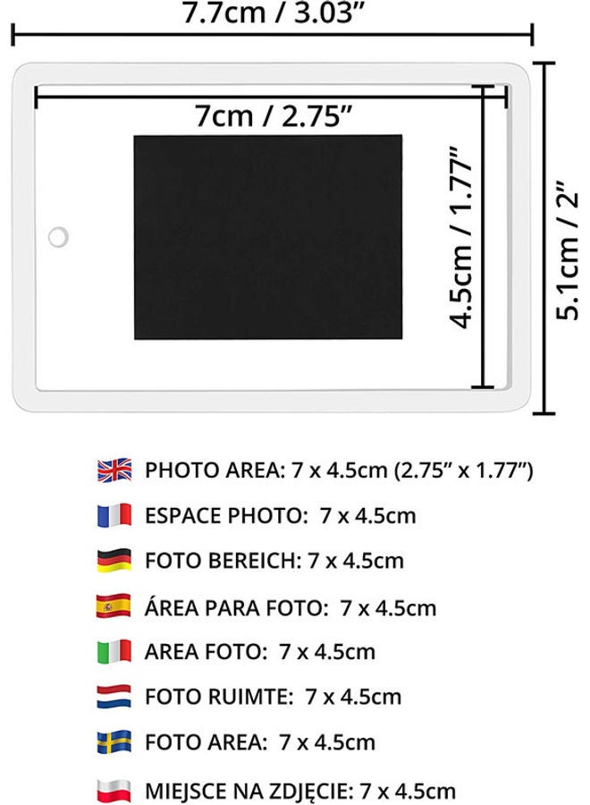 Kurtzy Small Magnetic Picture Frames (20 Pack) - Mini Photo Frames for Personalised Fridge Magnets - For Photos 7 x 4.5cm/2.75 x 1.77 Inches - Photo Magnets for Fridge/Magnetic Frame Blank Inserts - Image 2
