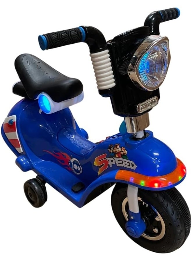 يونايتد دباب كهربائي متوسطة الحجم 2 عجلات  6 فولت، للأطفال، لون أزرق - Image 4