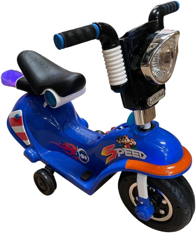 United PB101 6V 3-Wheeled Medium Electric Bike for Kids, Blue - Image 5