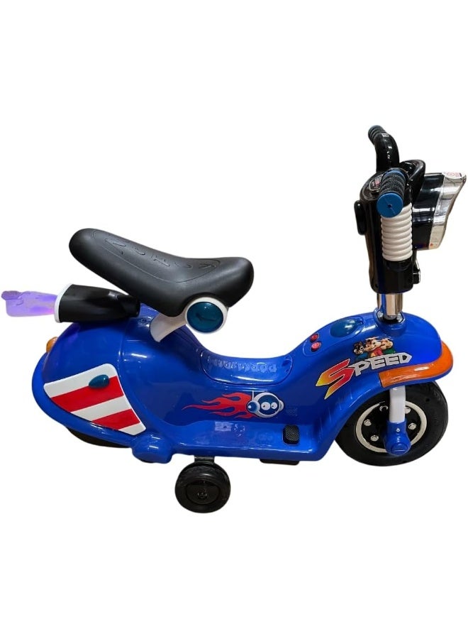 United PB101 6V 3-Wheeled Medium Electric Bike for Kids, Blue - Image 2