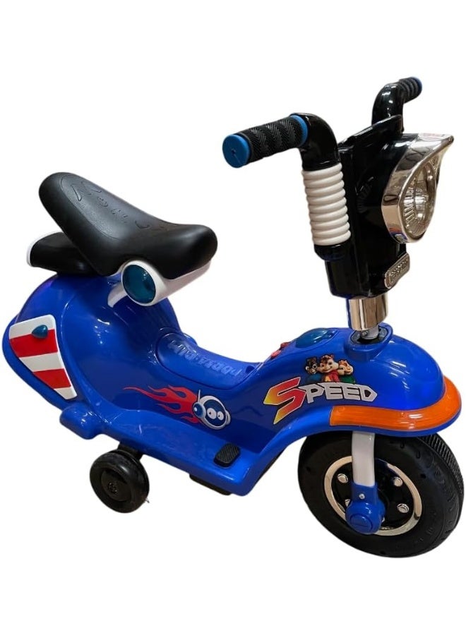 United PB101 6V 3-Wheeled Medium Electric Bike for Kids, Blue - Image 3