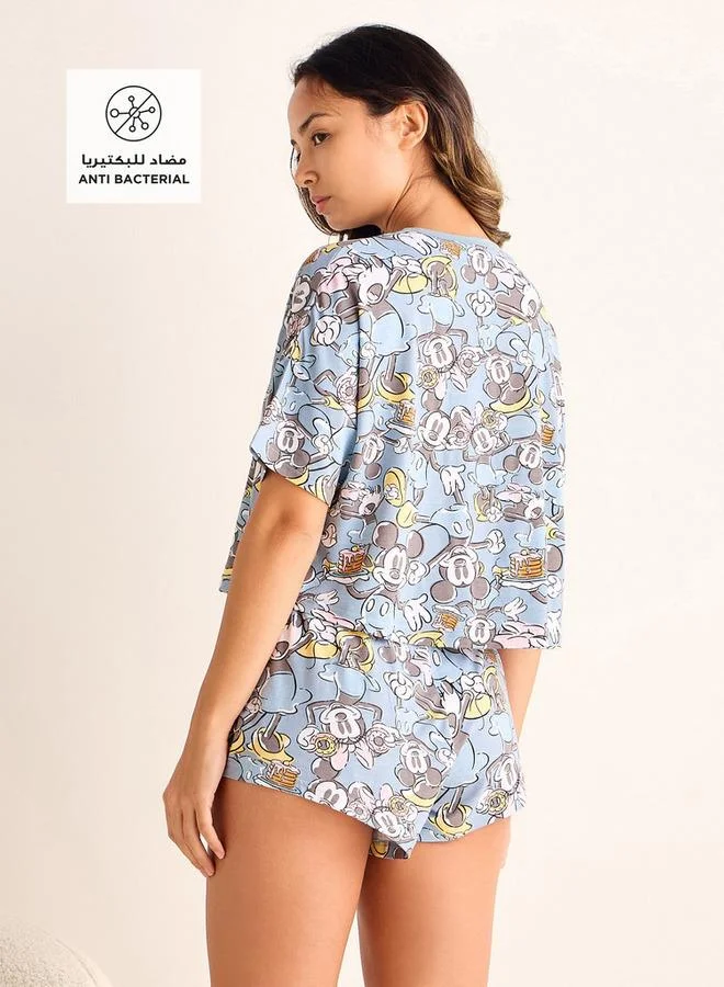 سبلاش فيڤ طقم شورت بطبعة ميكي ماوس