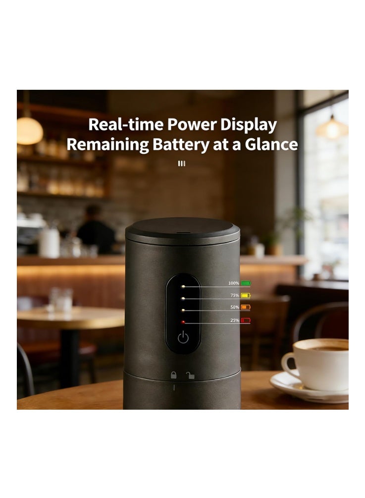 Masroo Portable Electric Burr Coffee Grinder -38 External Grind Settings - 1.7X Faster Grinding-Conical Ceramic Burrs&2000mAh Battery-Espresso Grinder for Travel, Camping, Home,Office - Image 5