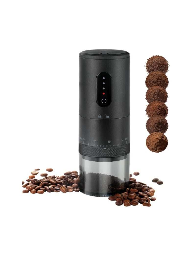 Masroo Portable Electric Burr Coffee Grinder -38 External Grind Settings - 1.7X Faster Grinding-Conical Ceramic Burrs&2000mAh Battery-Espresso Grinder for Travel, Camping, Home,Office - Image 1