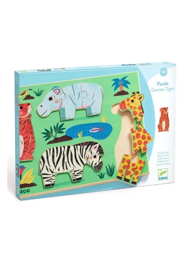 DJECO Coucou Tigre Wooden Puzzle