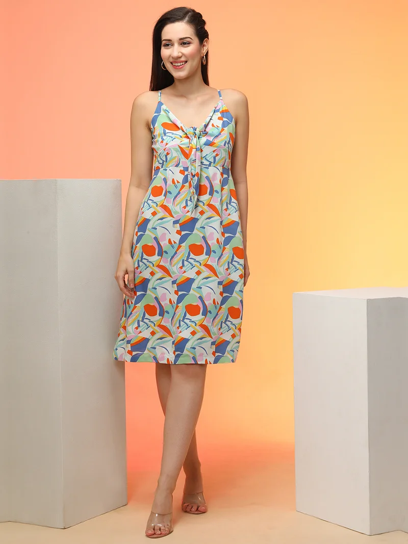 globus Women Abstract Print A-Line Dress