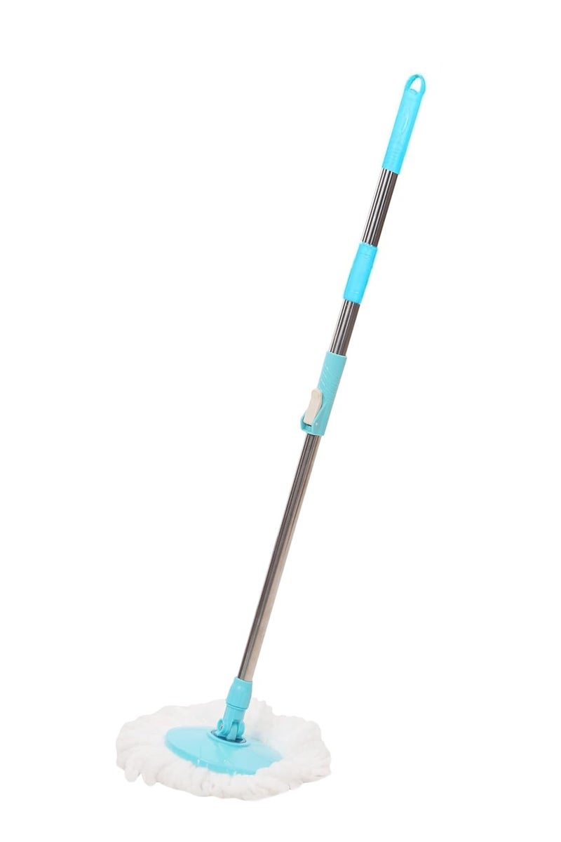 PRANAY'S KLEANUP Premium Spin Mop Rod Stickwith 360 Degree Rotating MopsHead 1 Stainless Steel Rod Stickwith 1 Microfiber Refill WetDry Mop Mops Rod Stick Mops Mop Rod Stick Mop Rod - Image 1