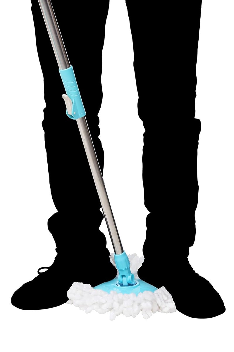 PRANAY'S KLEANUP Premium Spin Mop Rod Stickwith 360 Degree Rotating MopsHead 1 Stainless Steel Rod Stickwith 1 Microfiber Refill WetDry Mop Mops Rod Stick Mops Mop Rod Stick Mop Rod - Image 3