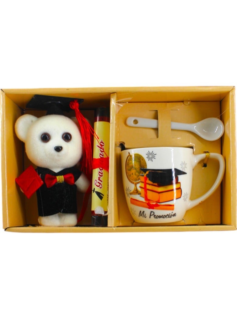 Graduation Coffee Tea Mug  Teddy Bear with Cap for Graduation Day Celebration - Image 2