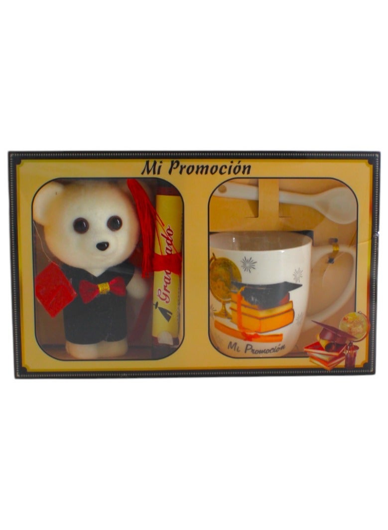 Graduation Coffee Tea Mug  Teddy Bear with Cap for Graduation Day Celebration - Image 3