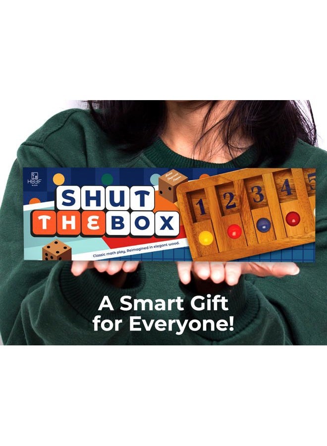 BSIRI Shut the Box Slide Wooden Brain Teaser Puzzles Games - Image 5