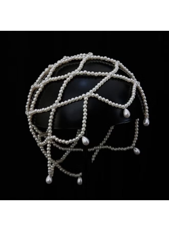 Happy D Elegant 1920s Flapper Pearl Headpiece - Vintage Hair Accessory for Women - Image 4