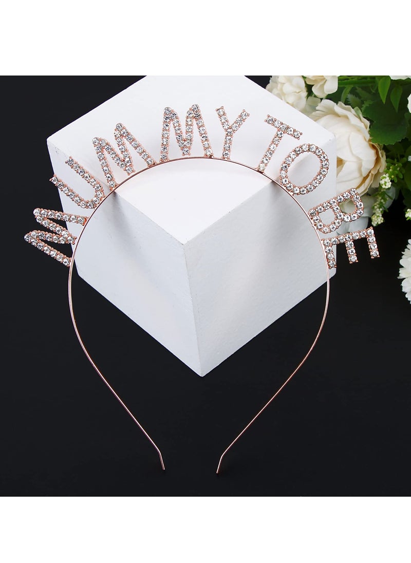 SYOSI - Mummy to Be Sash, with Rhinestone Tiara Crown Headband Mum to Be for Baby Shower Party Decoration Party Gifts Accessories Decor Favour Party Supplies - Image 1
