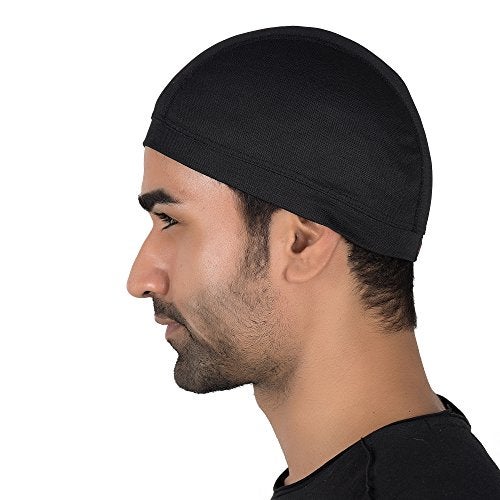 Le Gear Dri-Fit Helmet Skull Cap (Black), for Unisex, Pack of 1, Free Size - Image 2
