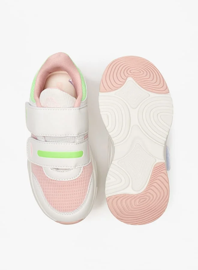 كابا Girls Colourblock Sports Shoes with Hook and Loop Closure
