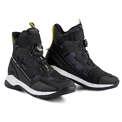 SHIMA TAKESHI VENT, Motorcycle Shoes for Men - Breathable, Reinforced Street Riding Shoes with ATOP Closure System, Ankle Support, Anti-Slip Sole, Gear Pad (Camo, 10) - Image 1