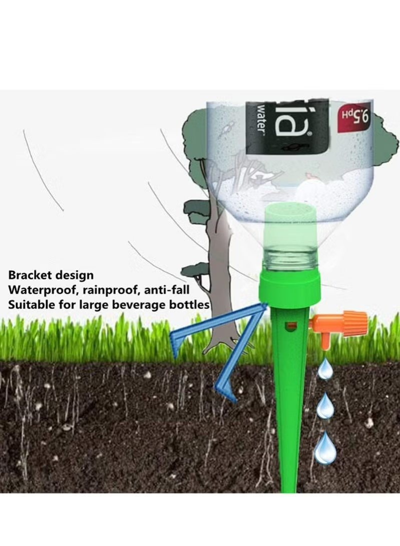 12 Pack Plant Self Watering Devices Spikes with Anti Tilt Bracket and Valve Control Switch Slow Drip Irrigation System - Image 4