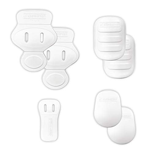 CHAMPRO Ultra Light 7 Piece Pad Set with Slots for Youth Football Pants, WHITE - Image 1