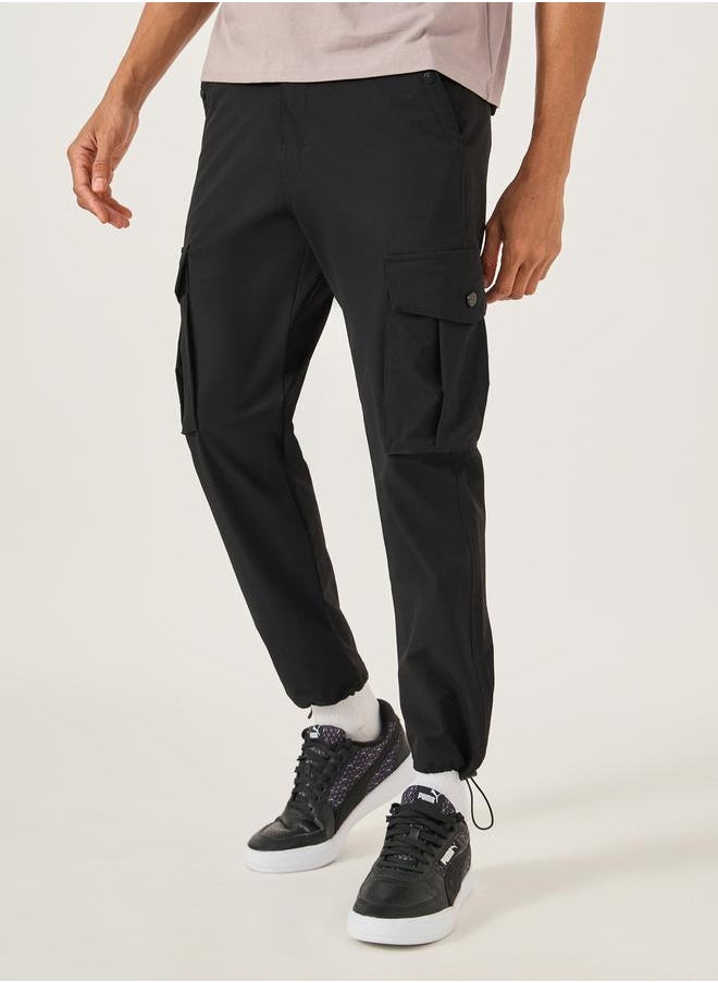 Fort Collins Mid Rise Straight Fit Track Pant with Drawstring by Styli  - Image 1
