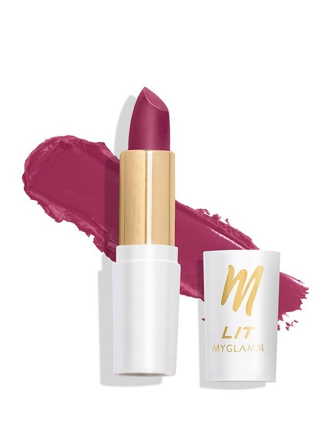 MyGlamm Moist Matte Lipstick  Magenta Purple Shade Long Lasting  Pigmented  Hydrating Lipstick with Moringa Oil and Vitamin E  4.2g - Image 1