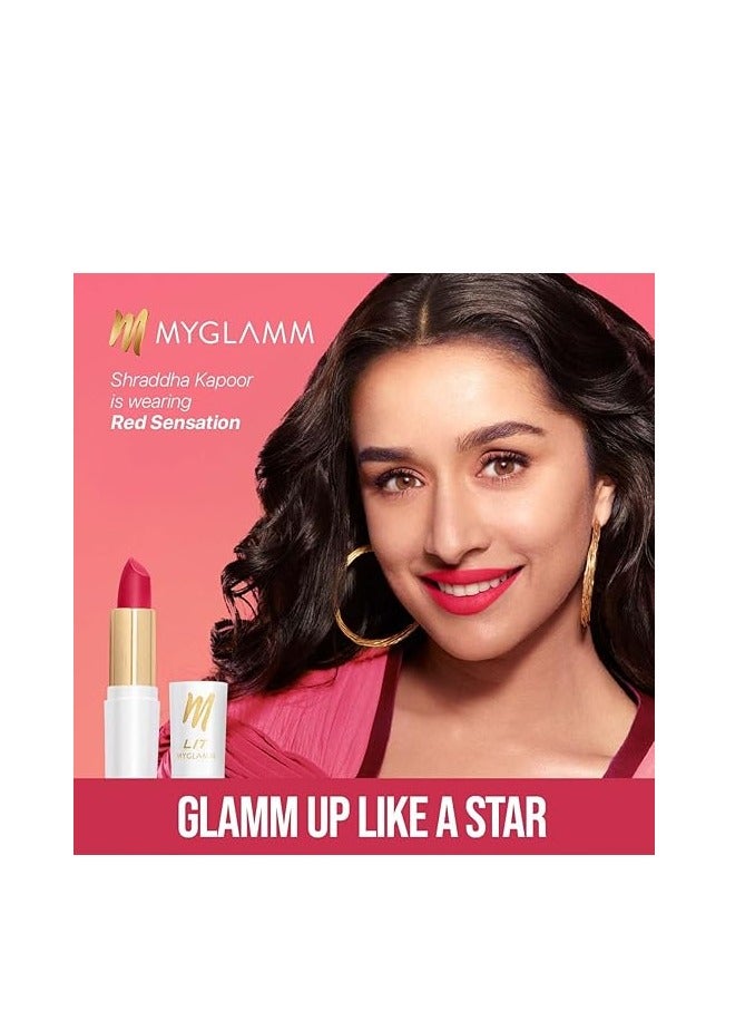 MyGlamm Moist Matte Lipstick  Magenta Purple Shade Long Lasting  Pigmented  Hydrating Lipstick with Moringa Oil and Vitamin E  4.2g - Image 2