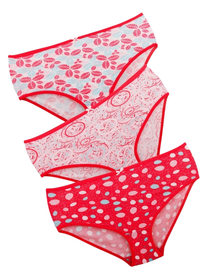 Kalia - Pack of 3 Printed Cotton Brief Panties Underwear for Women - Image 1