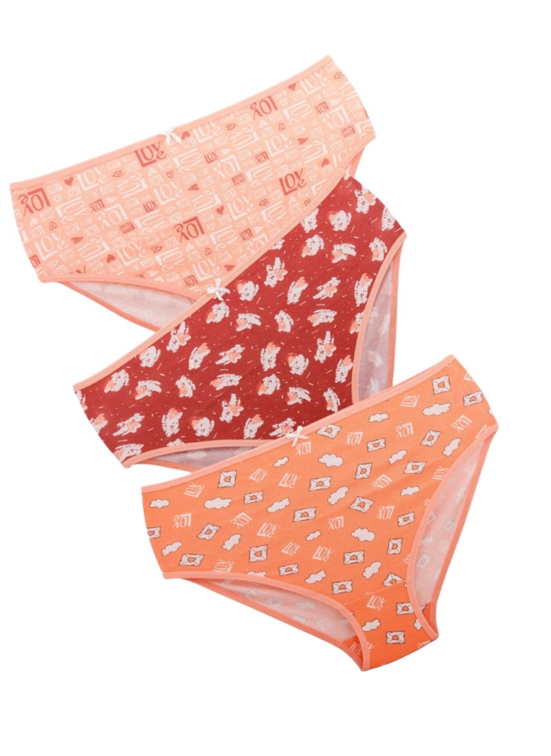 Kalia - Pack of 3 Printed Cotton Brief Panties Underwear for Women - Image 1