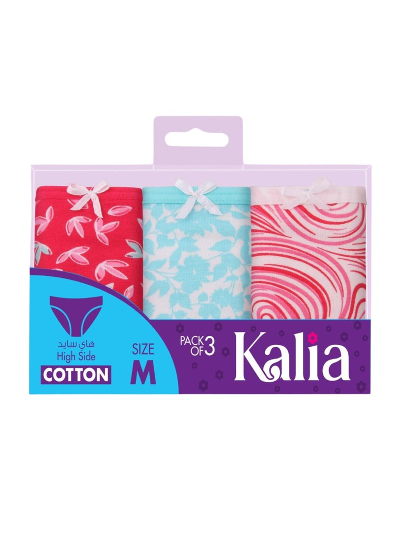 Kalia - Pack of 3 Printed Cotton Brief Panties Underwear for Women - Image 1