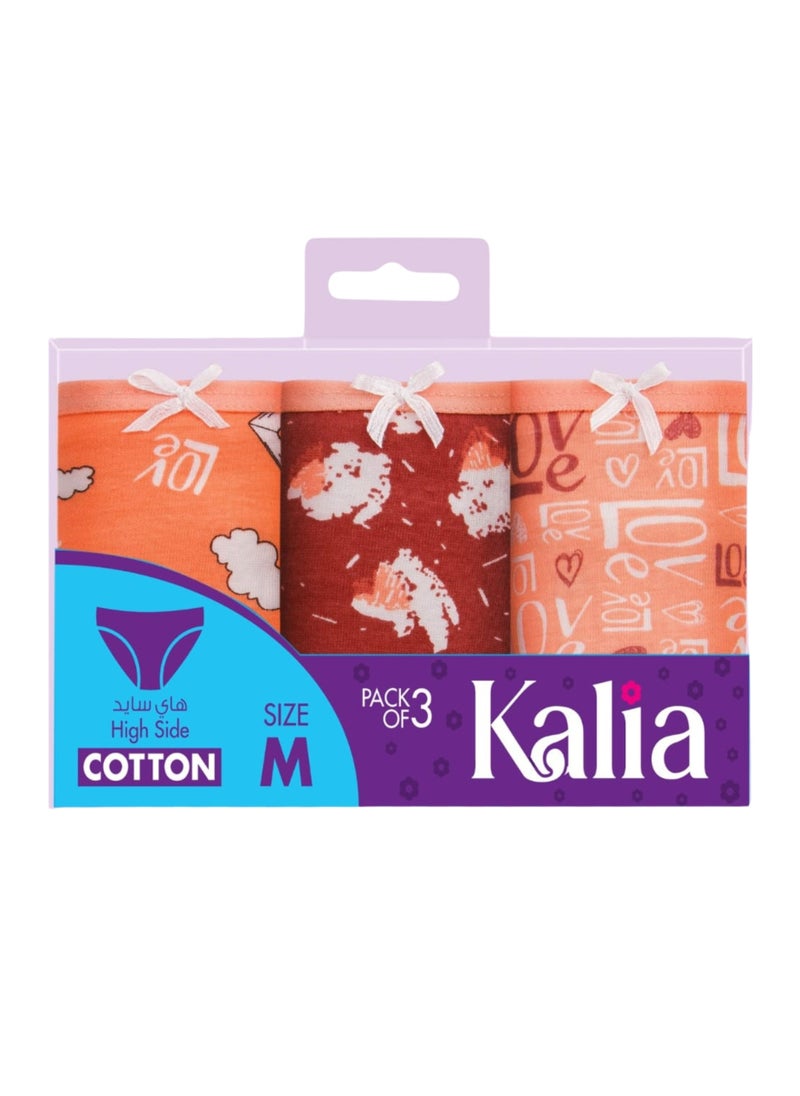 Kalia - Pack of 3 Printed Cotton Brief Panties Underwear for Women - Image 1