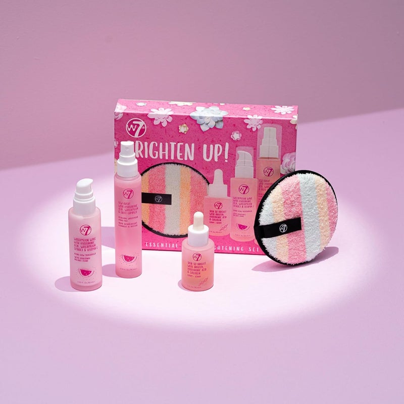 W7 - Brighten Up Essential Gift Set - Moisturizer, Reusable Cleansing Cookie, Toner and Face Mist - Soothing Skin Care Kit for Beautiful Skin - Image 2