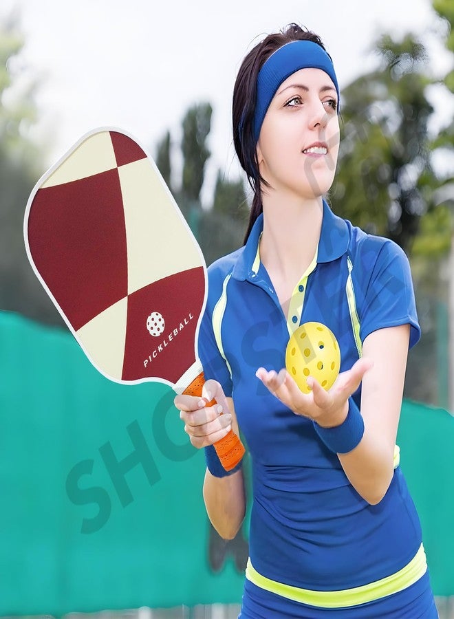 Shopster مضرب بيكلبول خفيف الوزن من الألياف الزجاجية من شوبستر، مزود بنواة من البولي بروبيلين على شكل خلية نحل ومقبض مريح مانع للانزلاق ومقاوم للتعرق، مناسب للرجال والنساء، مضرب واحد - أبيض - Image 2
