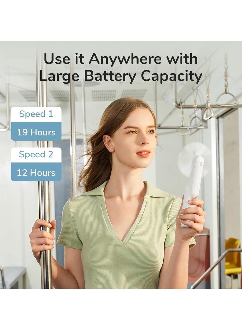 إسكدنيا مروحة صغيرة محمولة باليد، مروحة محمولة باليد 3 في 1، مروحة صغيرة محمولة، مروحة صغيرة محمولة، مروحة تعمل بالبطارية 【12-19 ساعة عمل】، شيء جيد لا بد من اقتنائه للسفر والصيف - Image 2