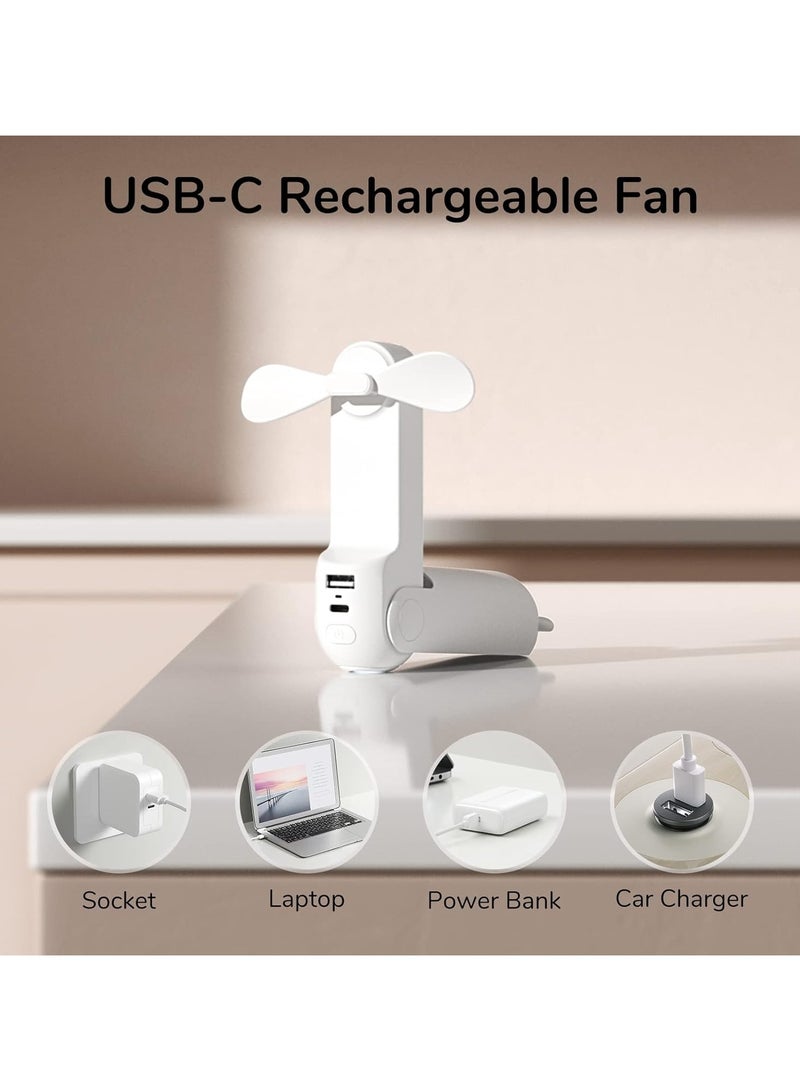 إسكدنيا مروحة صغيرة محمولة باليد، مروحة محمولة باليد 3 في 1، مروحة صغيرة محمولة، مروحة صغيرة محمولة، مروحة تعمل بالبطارية 【12-19 ساعة عمل】، شيء جيد لا بد من اقتنائه للسفر والصيف - Image 3