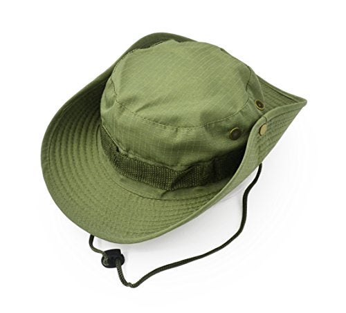 UltraKey Outdoor Wide Brim Sun Protect Hat Classic US Combat Army Style Bush Jungle Sun Cap for Fishing Hunting Camping Light Army Green 7 - Image 1