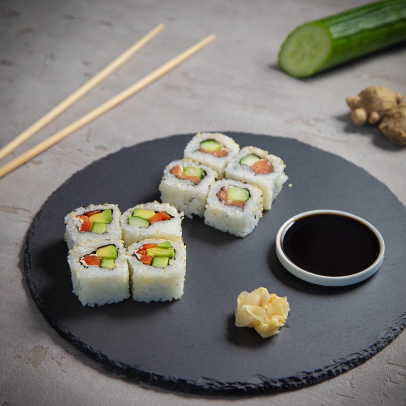 Cilio Slate Round Cheese Board  Natural Stone Tray for Serving Cheese  Charcuterie  Sushi  Appetizers  and More  Black  11"" diameter - Image 3