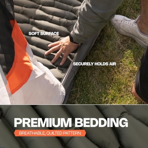 ANGORA BRANDS Inflatable Sleeping Pad for Camping & Backpacking | R-3 Value, 2.1" Thick, 25" Wide | Compact Lightweight Sleeping Mat for Hiking, Travel & Outdoor Use - Image 3