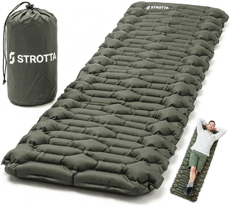 ANGORA BRANDS Inflatable Sleeping Pad for Camping & Backpacking | R-3 Value, 2.1" Thick, 25" Wide | Compact Lightweight Sleeping Mat for Hiking, Travel & Outdoor Use - Image 1