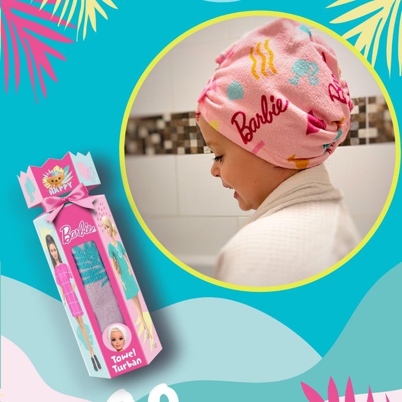 Barbie Children's Hair Towel Turban/Towel Wrap - Gift Set - Microfiber - Quickdry Multi-price design picks - Image 3