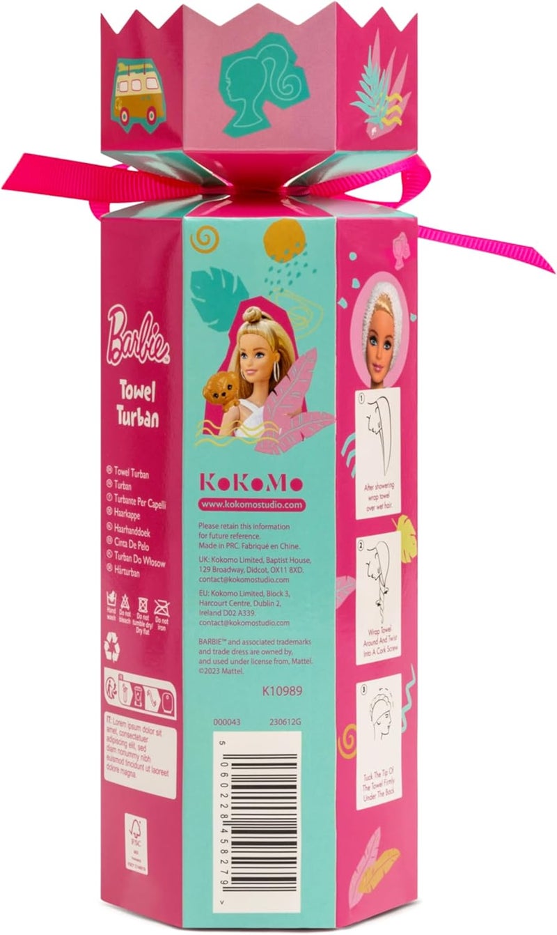 Barbie Children's Hair Towel Turban/Towel Wrap - Gift Set - Microfiber - Quickdry Multi-price design picks - Image 5