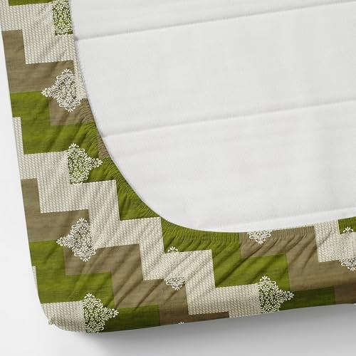 VOMZER 320 TC 100% Pure Cotton All Around Elastic Fitted Queen Size Bedsheets, Supersoft Elastic Fitted Double Bedsheet with 2 Pillow Covers, Size 60x78x8 Inches - Image 3