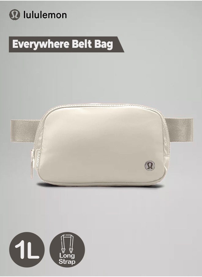 Lululemon Everywhere Belt Bag, Compact and Convenient Belly Bag with Zippered Pockets, Easy Access Exterior Pocket and Interior Essentials Pocket for On the Go Storage, Cream  - Image 1