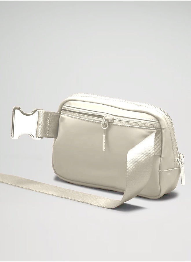 Lululemon Everywhere Belt Bag, Compact and Convenient Belly Bag with Zippered Pockets, Easy Access Exterior Pocket and Interior Essentials Pocket for On the Go Storage, Cream  - Image 4