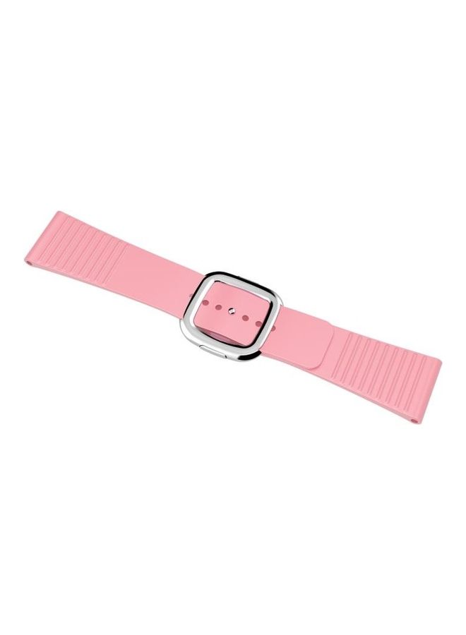 NIBEMINENT Modern Style Silicone Replacement Strap Watchband For Apple Watch Series 7/6/5/4/3/2/1/SE 41/40/38mm Light Pink - Image 2