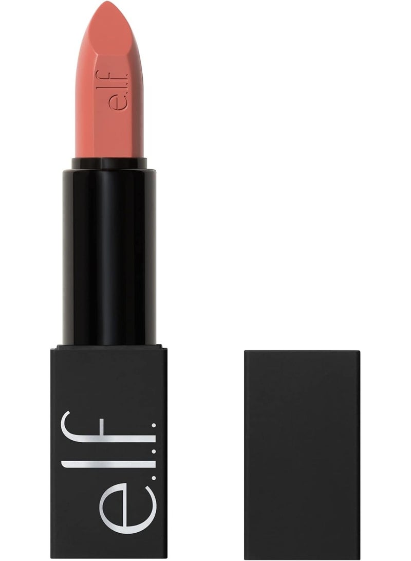 elf O Face Satin Lipstick, Richly Pigmented, Nourishing & Long-Lasting Creamy Lipstick, Infused With Jojoba, Vegan & Cruelty-Free, Feeling Myself - Image 1