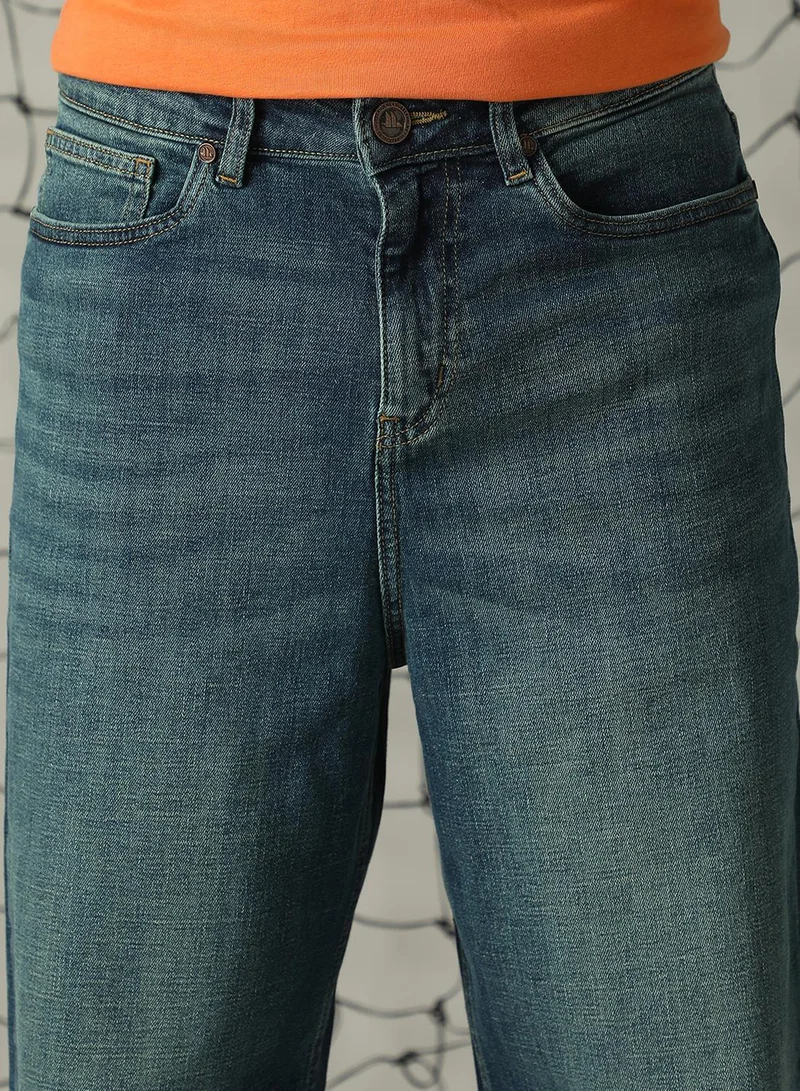Hubberholme  Men's Indigo 100% Cotton Distressed Jeans for Men | Best Price UAE