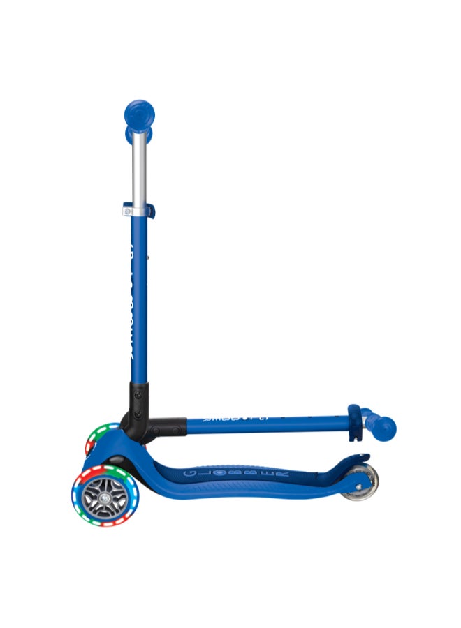 GLOBBER سكوتر أطفال قابل للطي 3 عجلات مع أضواء LED - سكوتر قابل للتعديل - أزرق بحري - Image 4