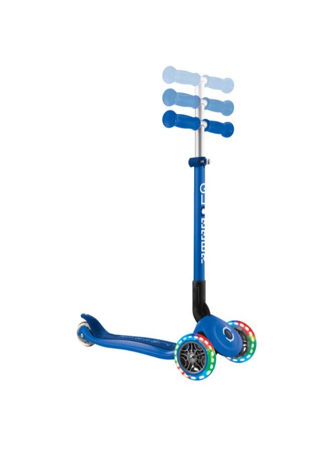 GLOBBER سكوتر أطفال قابل للطي 3 عجلات مع أضواء LED - سكوتر قابل للتعديل - أزرق بحري - Image 2