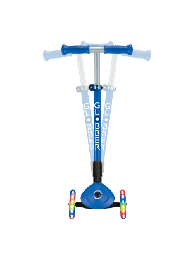 GLOBBER سكوتر أطفال قابل للطي 3 عجلات مع أضواء LED - سكوتر قابل للتعديل - أزرق بحري - Image 3