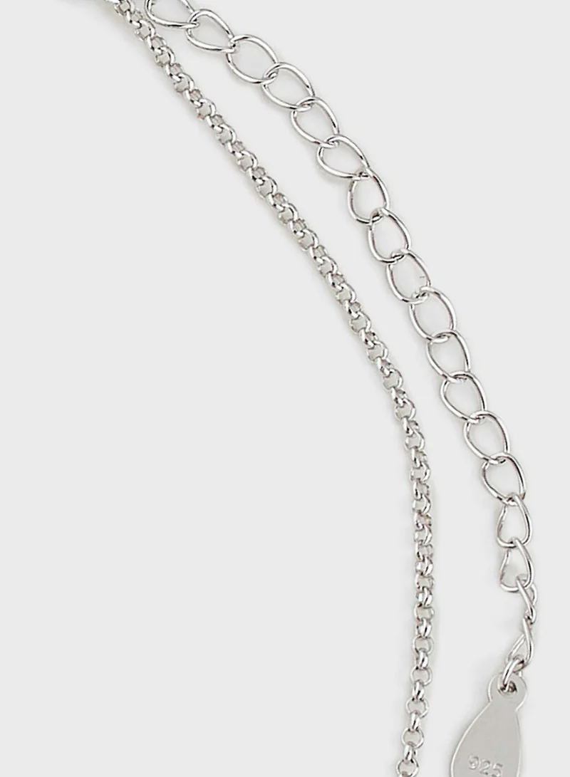 MOMNT Cubic Zirconia Tick Necklace
