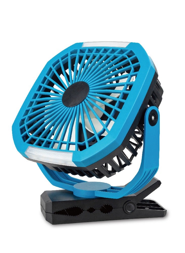 Stargold Rechargeable Clip Fan 8 Inch AC/DC With LED Light Red - Image 1